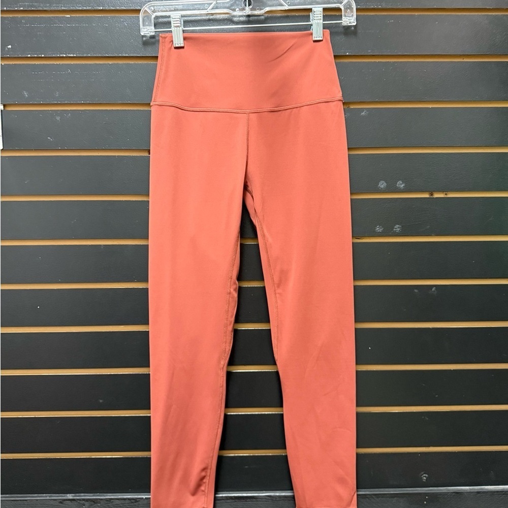 Born Primitive High Waisted Performance Leggings Rust Orange Size M